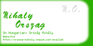 mihaly orszag business card